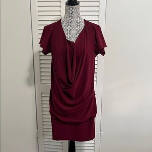 Chic Burgundy Mini Dress